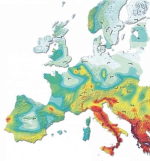 rischio sismico europa