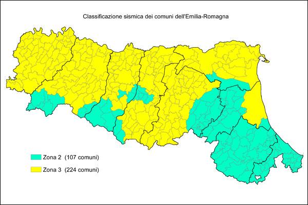 mappa sismica emilia romagna